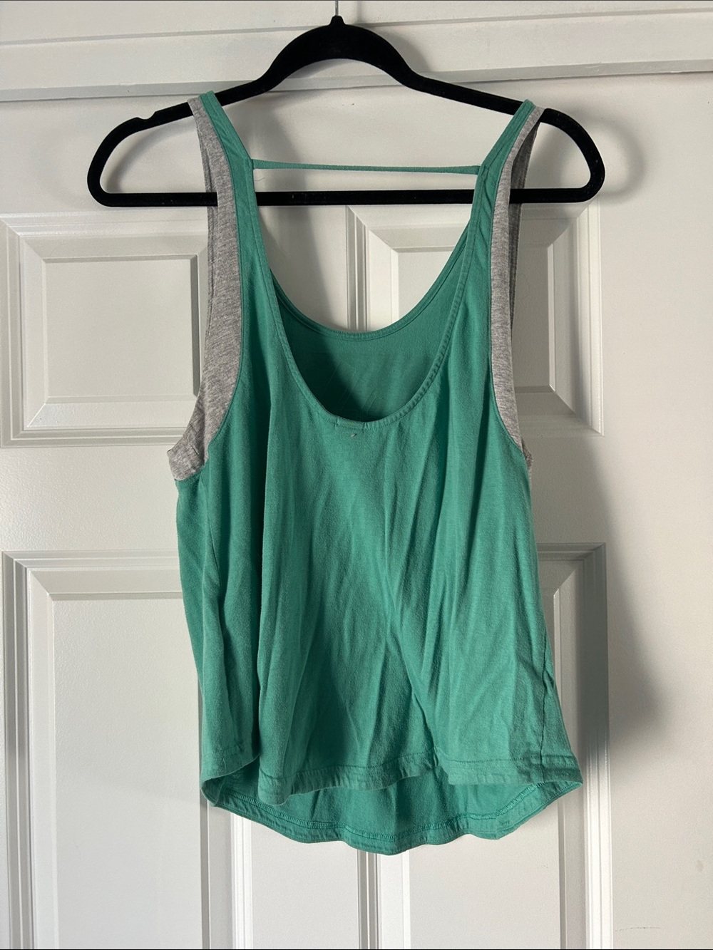 adidas Teal Tank with White Chest Panel and Gray Trim - Picture 2 of 3